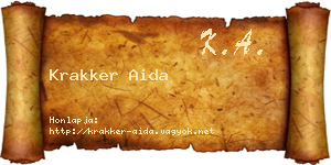 Krakker Aida névjegykártya
